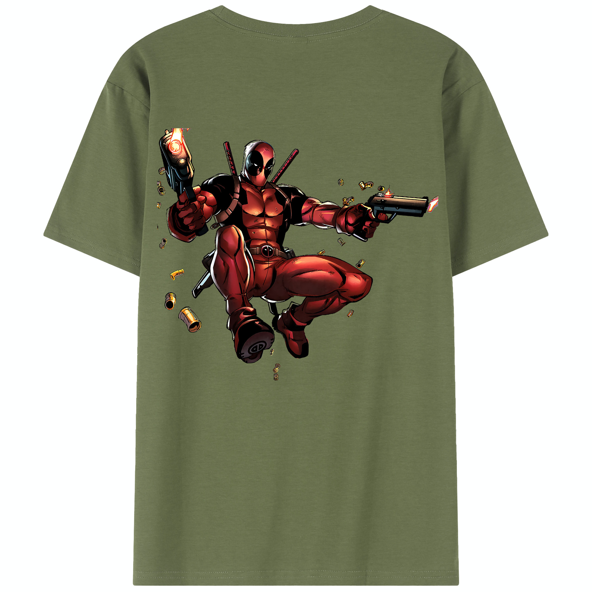 （画像用） Deadpool デッドプール 綿100％半袖Tシャツ（背面プリント）